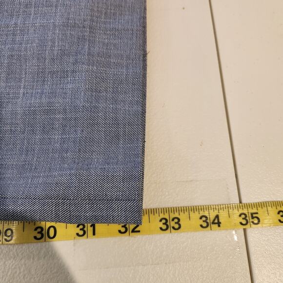 Talbots Womens Blue Tailored Sharkskin Blazer Bootcut Pants Suit Size 12/14 - Picture 14 of 16